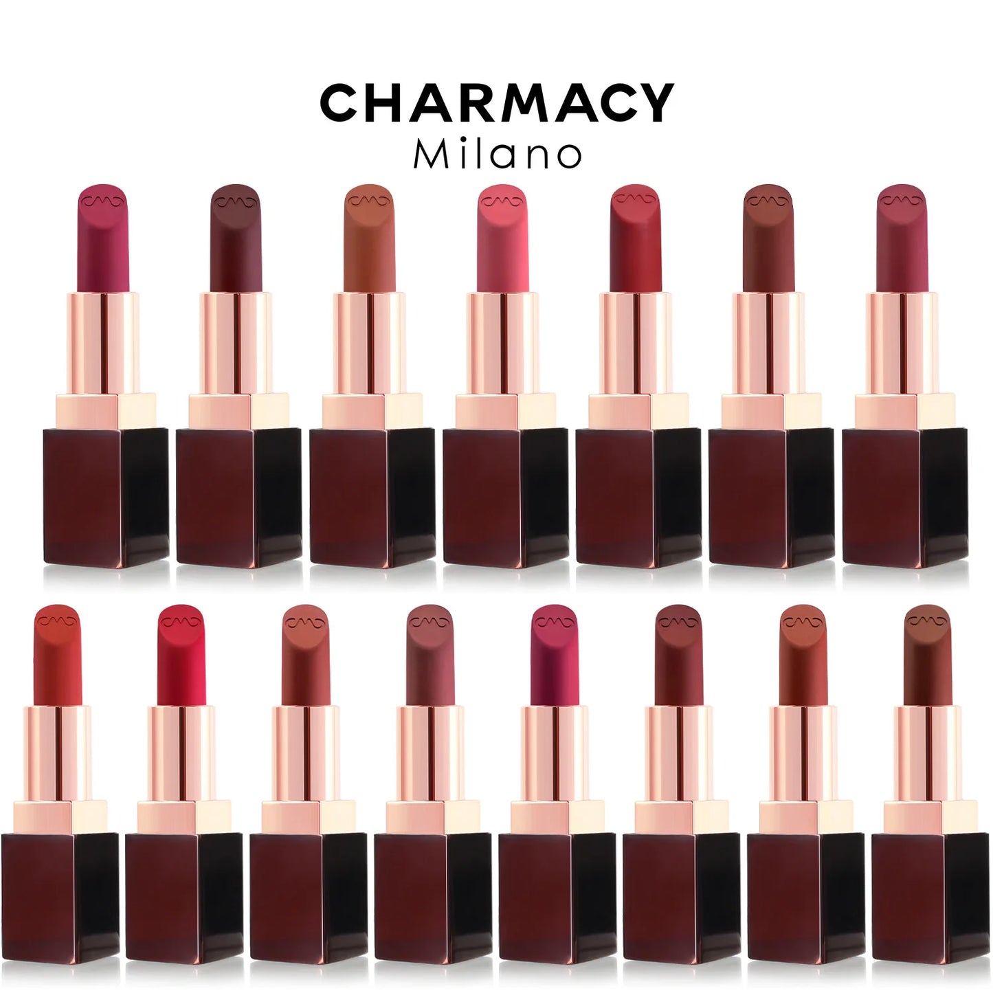 CHARMACY Waterproof Durable Easy To Wear Lipstick Natural Matte Red Velvet Lip Stick Lip Coloring Makeup Women Beauty Cosmetics