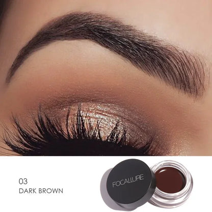 FOCALLURE 5 Color Waterproof Eyebrow Pomade Gel Eyebrow Tint Makeup Enhancer Cosmetic Eye Makeup Eye Brow Cream With Brush