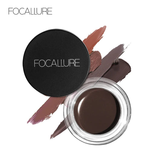 FOCALLURE 5 Color Waterproof Eyebrow Pomade Gel Eyebrow Tint Makeup Enhancer Cosmetic Eye Makeup Eye Brow Cream With Brush