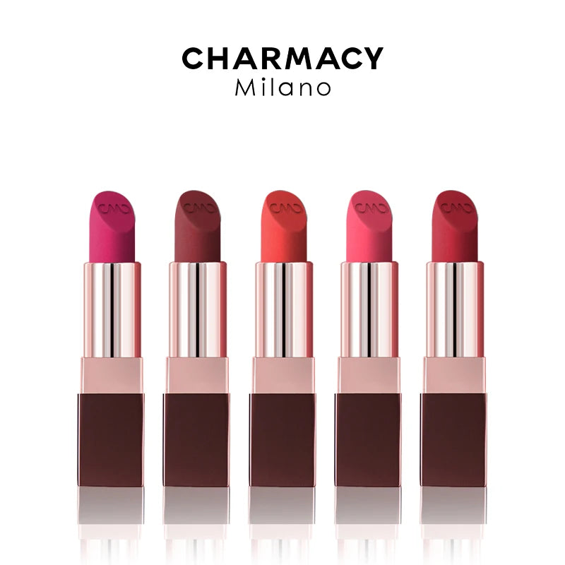 CHARMACY Waterproof Durable Easy To Wear Lipstick Natural Matte Red Velvet Lip Stick Lip Coloring Makeup Women Beauty Cosmetics