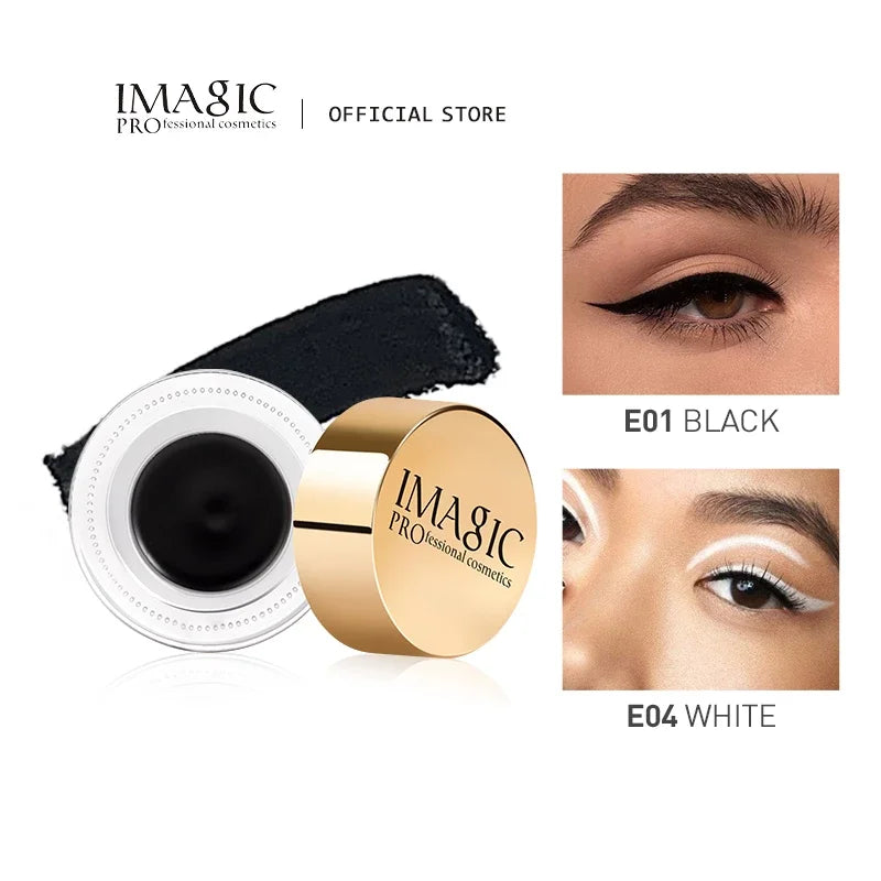 IMAGIC Eyeliner Waterproof Eyeliner Gel Makeup Cosmetic Gel Eye Liner With Brush 24 Hours Long-lasting  Eye Liner Kit