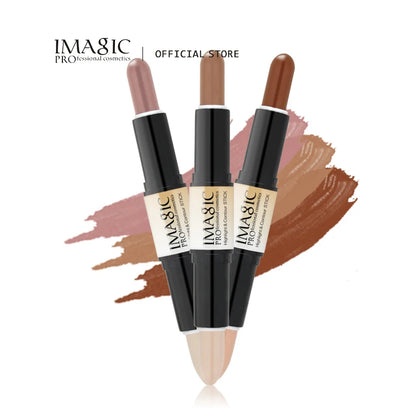 IMAGIC 2 IN 1 Contouring Bronzer Highlighter Face Makeup Glitter Pearl Brightening Shadow Pen 3D Corrector Face Beauty Cosmetics