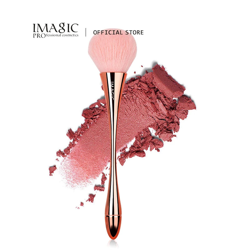 IMAGIC Makeup Single Blush Brush Rose Gold Highlighter Loose Powder Large Soft Fluffy Professional Synthetic Makeup Beauty Tool