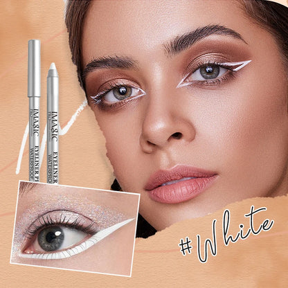 IMAGIC Eyeliner With Pencil Black\White\Nude Color Sharpener Long Lasting Liner Eye Waterproof Gel Eye Makeup