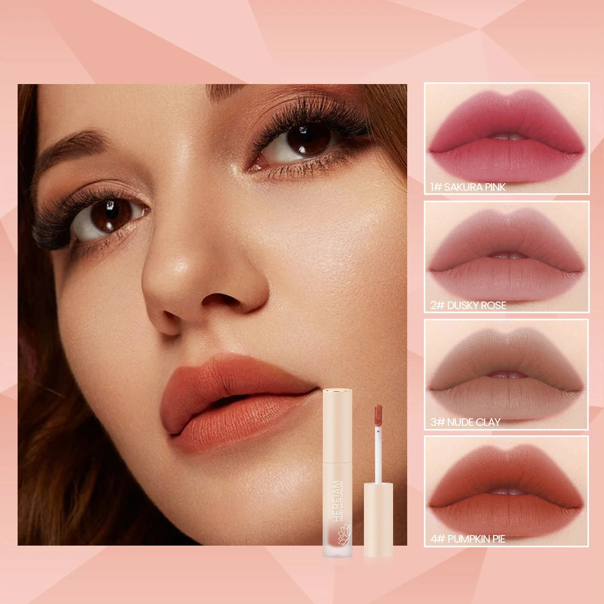 IMAGIC New 12-Colors Velvet Matte Lip Gloss&Glaze Waterproof Long-Lasting Liquid Lipsticks Tint Silky Texture Pigment Cosmetics