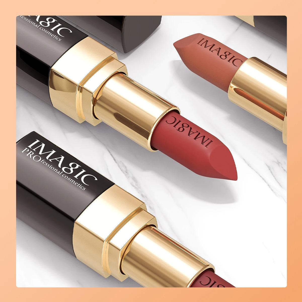 IMAGIC 12-Color Lipstick Matte Waterproof Velvet Pigment Nude Rouge Waterproof Long Lasting Lip Profissional Cosmetics Beauty