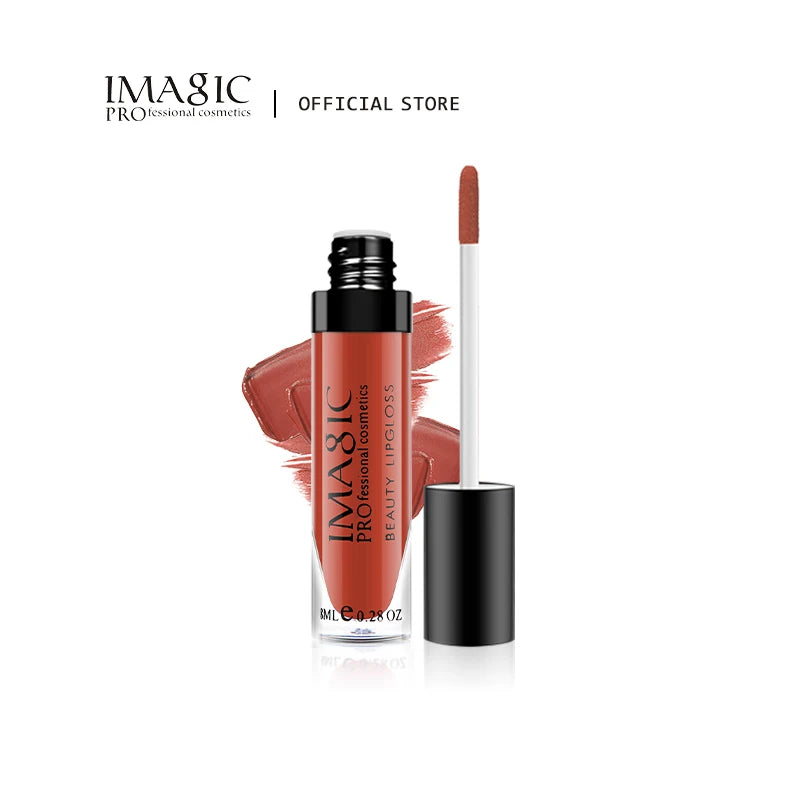 IMAGIC Lip Gloss Makeup Long Lasting Waterproof Lipstick Velvet Non-stick Cup 28 Colors Lip Tint Matte Sexy Red Liquid Lip Stick