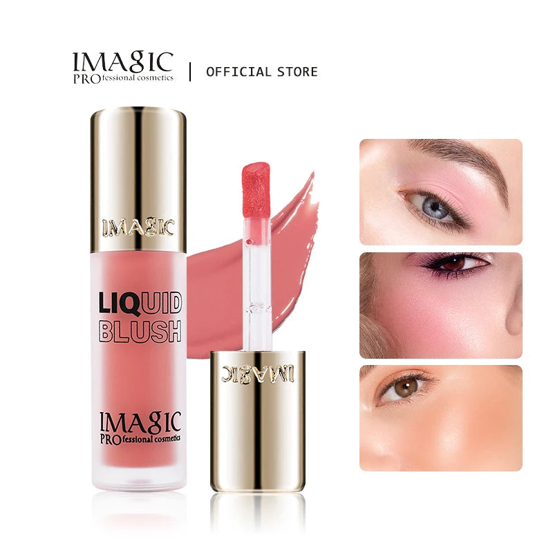 IMAGIC new liquid blush can be used as eye shadow blush makeup party daily use all skin types waterproof blush cosmetics 6.5 ml