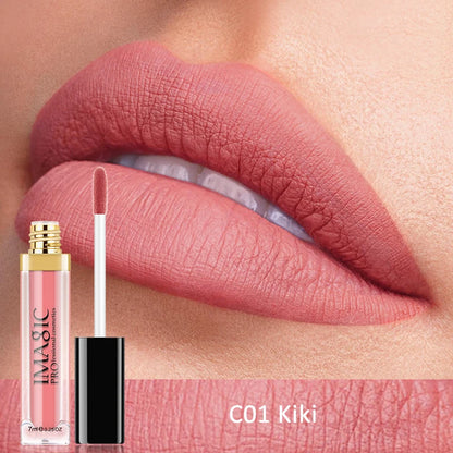 IMAGIC Matte Lip Gloss Waterproof  Liquid Lipgloss Matte Long Lasting Sexy Cosmetic Beauty Keep 24 Hours Makeup lips