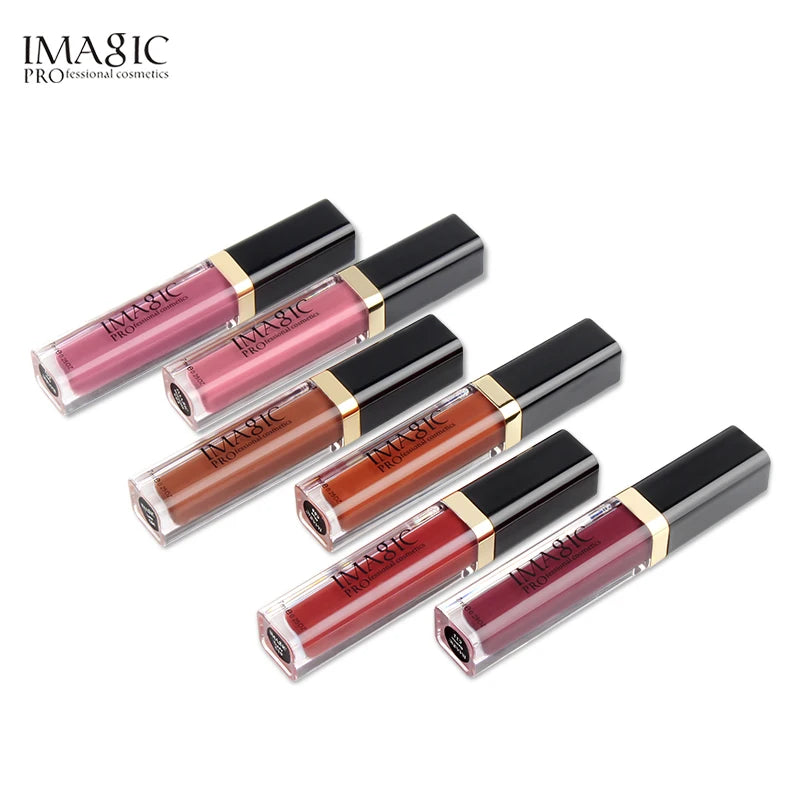 IMAGIC Matte Lip Gloss Waterproof  Liquid Lipgloss Matte Long Lasting Sexy Cosmetic Beauty Keep 24 Hours Makeup lips