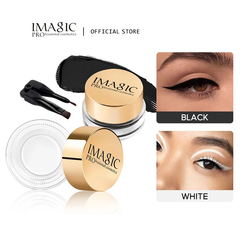 IMAGIC Eyeliner Waterproof Eyeliner Gel Makeup Cosmetic Gel Eye Liner With Brush 24 Hours Long-lasting  Eye Liner Kit