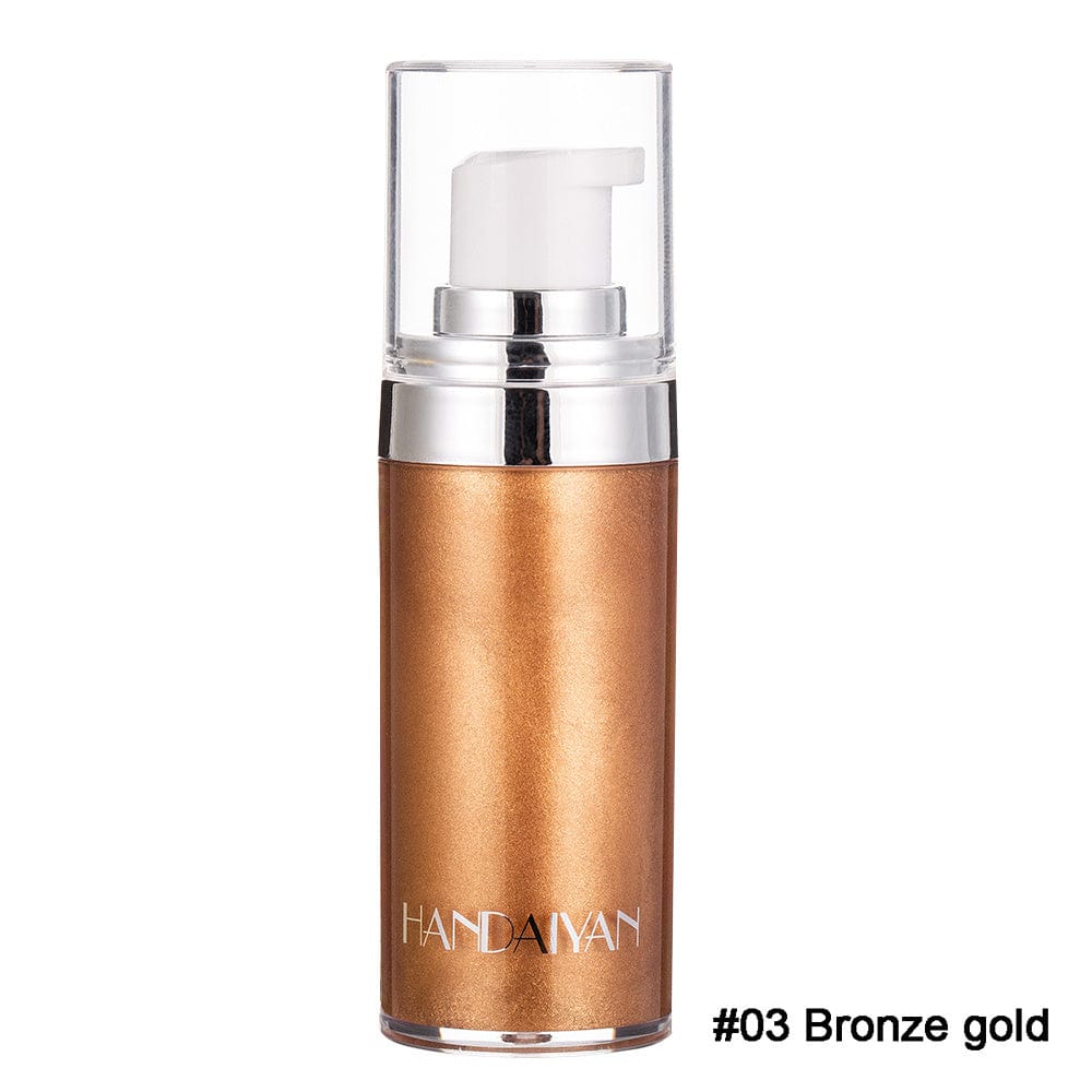 VAIRS® 03# HANDAIYAN 4 Colors Shimmer Liquid Highlighter, Body Face Foundation Cream, Waterproof Brightening Makeup Cosmetic