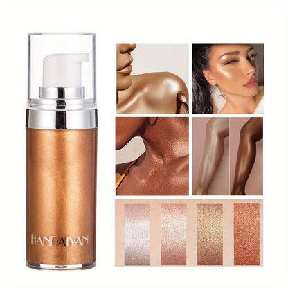 VAIRS® 03 HANDAIYAN 4 Shades Body Face Highlighter Cream Waterproof Shimmer Makeup Brighten Cosmetics Full Body Brightening And Highlighter Liquid Lotion