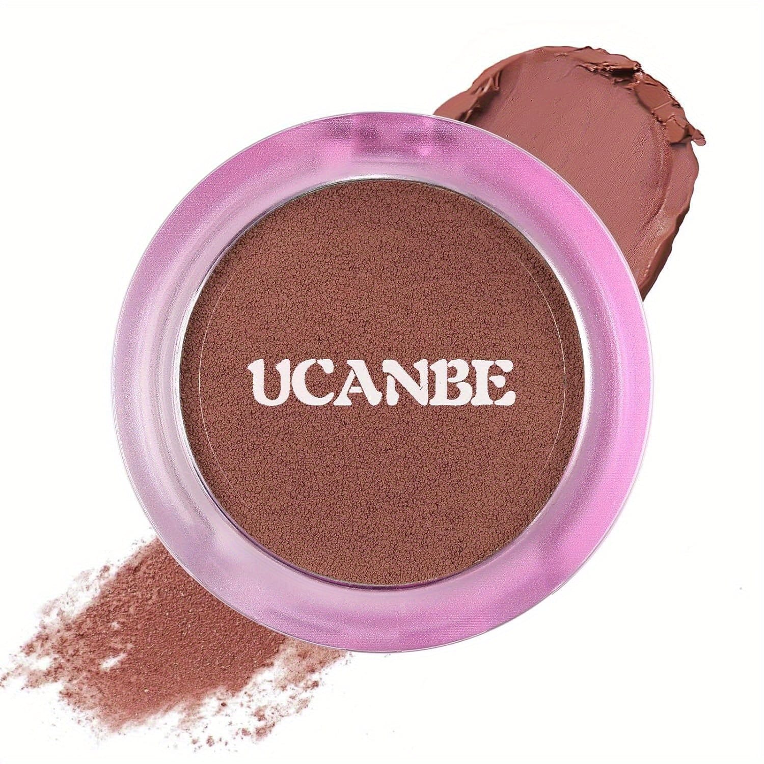 VAIRS® Beauty 02 Amber UCANBE Matte Cream-To-Powder Blush Makeup Palette, Highly Pigmented Lightweight Blush for Cheek and Eye, Blendable Flawless Velvety Coverage Face Blushes Make up