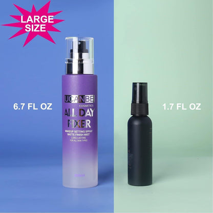 VAIRS® Beauty 200ml UCANBE 6.76oz Makeup Setting Spray - Matte Finishing Spray Long Lasting Face Mist, Oil Control Lightweight Hydrate Make Up Spray