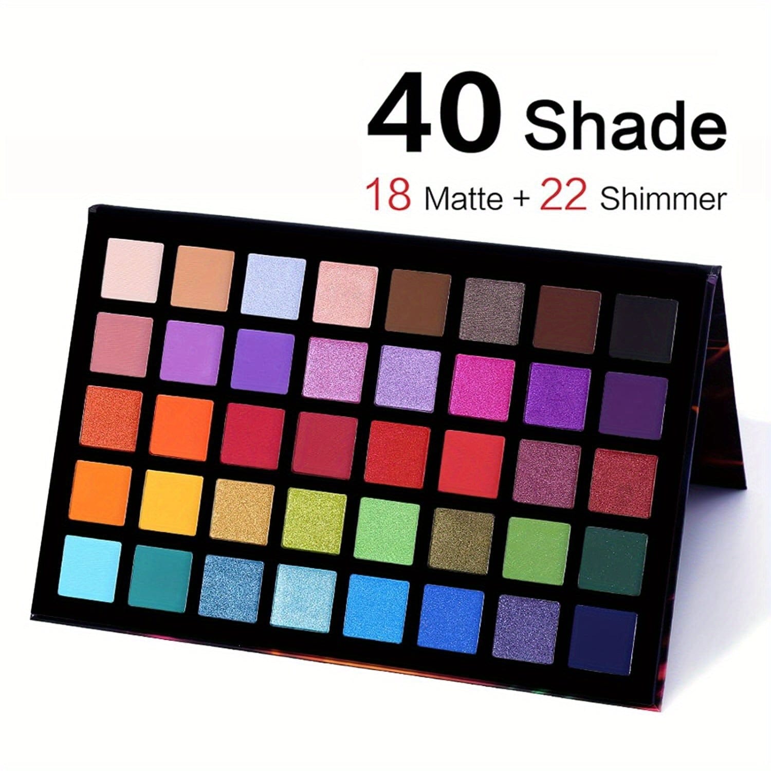 VAIRS® Beauty 40 color palette UCANBE Spotlight Eyeshadow Palette + 15 PCS Eye Brushes Makeup Set, Professional 40 Color Matte Shimmer Glitter Eye Shadow Pallet Highly Pigmented Waterproof Long Lasting Make up Pallete