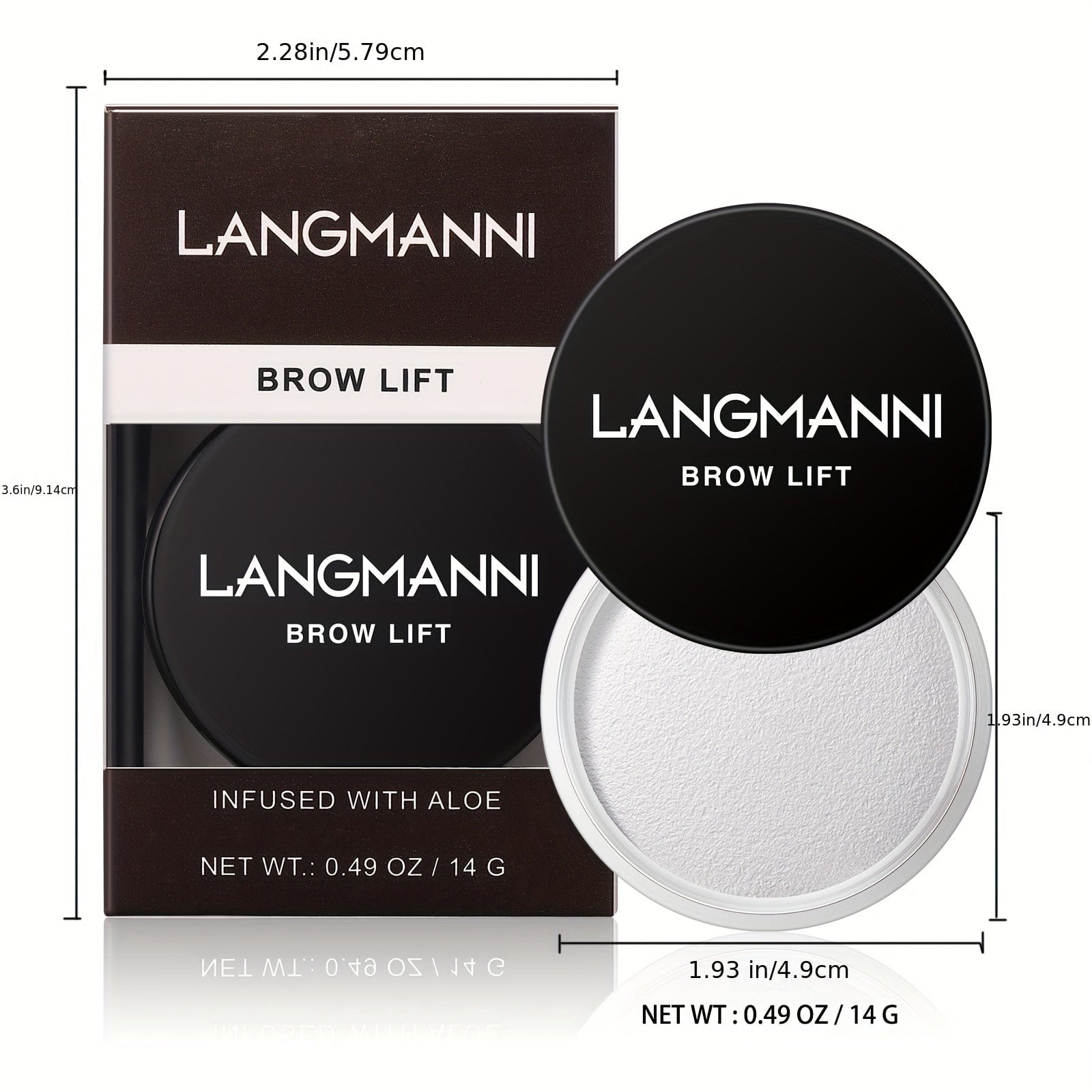 VAIRS® Beauty Brow Gel LANGMANNI Long-Lasting Stereoscopic Brow Gel for Neutral Eyebrow Sculpting and Waterproof Eyebrow Soap