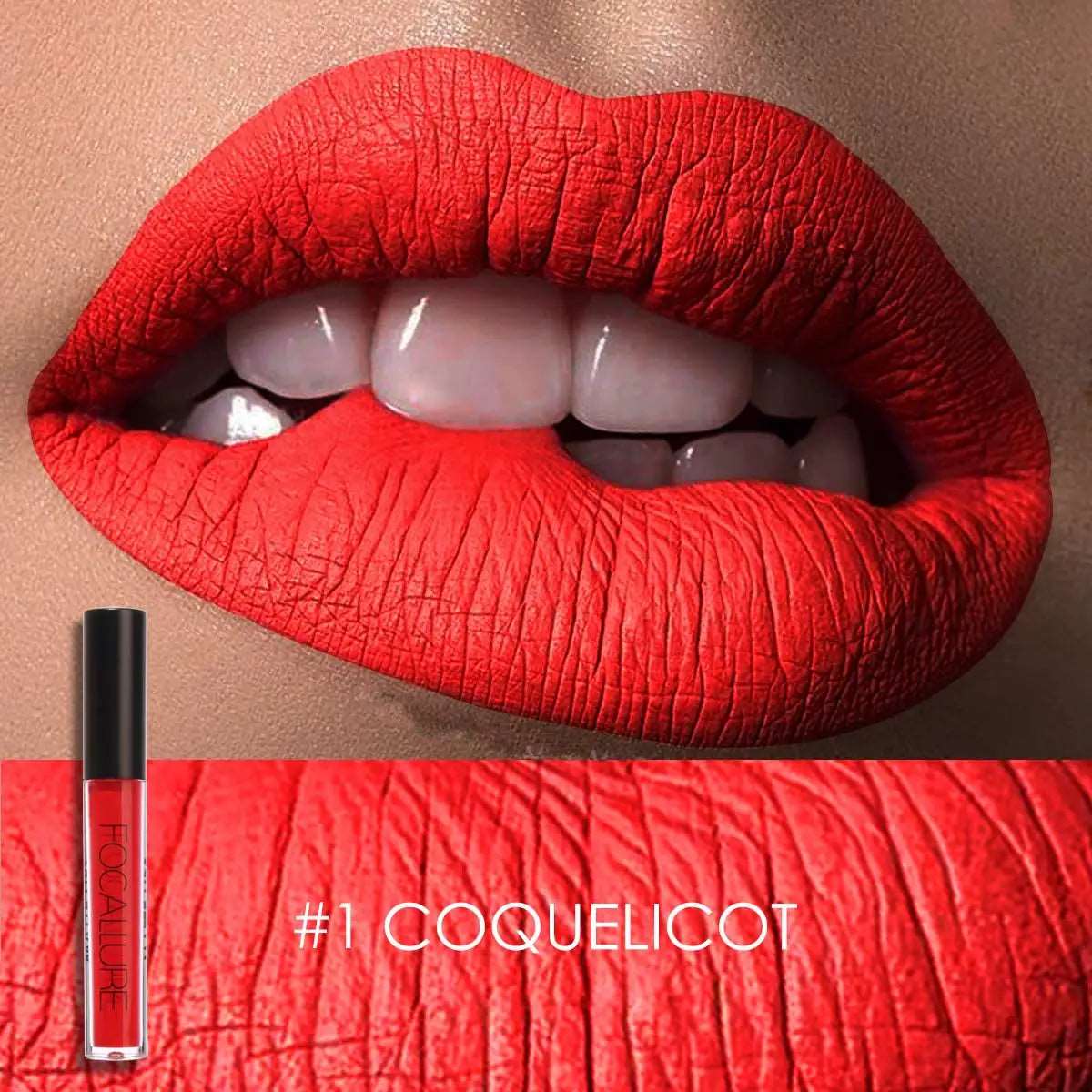 VAIRS beauty & care 1 FOCALLURE Matte Velvet Lip Gloss Long Lasting Waterproof Nude Non-Stick Cup Liquid Lipstick Women Lips Makeup Cosmetics