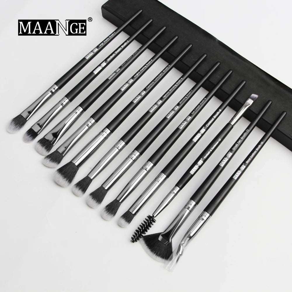 VAIRS beauty & care 12pcs Gray MAANGE 5/12Pcs Makeup Brushes Set Cosmetic Powder Eye Shadow Foundation Blush Blending Beauty Tool Make Up Brush Maquiagem