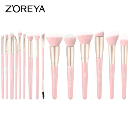 VAIRS beauty & care 15PCS 1 ZOREYA Professional Luxury Makeup Brushes Set, 15Pcs Eyeshadow Foundation Contour Lip  Premium Synthetic Kabuki Brush