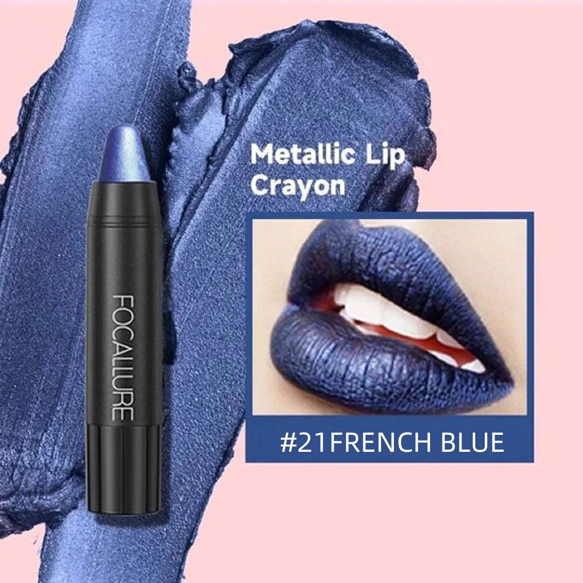 VAIRS beauty & care 21 FRENCH BLUE FOCALLURE 31 Colors Matte Lipstick Long Lasting Waterproof Sexy Lipbalm Non-Stick Lip Tint Lip Pencil Makeup Cosmetics for Women