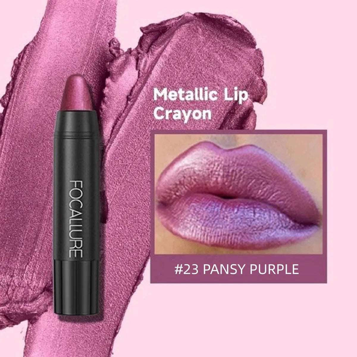 VAIRS beauty & care 23 PANSY PURPLE FOCALLURE 31 Colors Matte Lipstick Long Lasting Waterproof Sexy Lipbalm Non-Stick Lip Tint Lip Pencil Makeup Cosmetics for Women