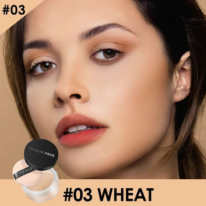 VAIRS beauty & care 3 FOCALLURE 9 Colors Oil-control Loose Powder Waterproof Long-lasting Full Coverage Face Compact Setting Powder Makeup Cosmetics