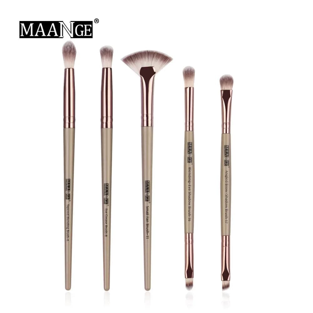 VAIRS beauty & care 5pcs brown MAANGE 5/12Pcs Makeup Brushes Set Cosmetic Powder Eye Shadow Foundation Blush Blending Beauty Tool Make Up Brush Maquiagem