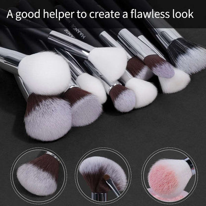 VAIRS beauty & care Black MAANGE 30PCs Professional Makeup Brushes Set Cosmetic Beauty Tools Foundation Eyeshadow Concealer Blend Brushes Fluffy Bristle Powder