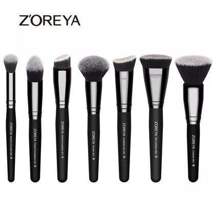 VAIRS beauty & care black ZOREYA Black Makeup Brushes Set Eye Face Cosmetic Foundation Powder Blush Eyeshadow Kabuki Blending Make up Brush Beauty Tool