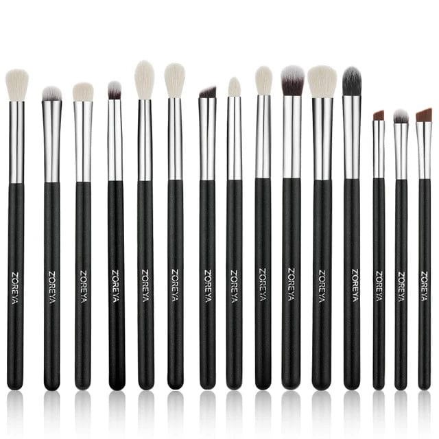 VAIRS beauty & care black15pcs ZOREYA Black Makeup Brushes Set Eye Face Cosmetic Foundation Powder Blush Eyeshadow Kabuki Blending Make up Brush Beauty Tool