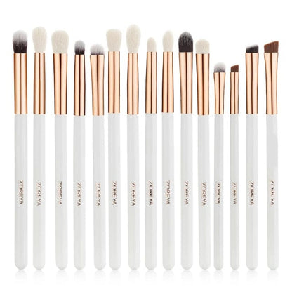 VAIRS beauty & care Blue ZOREYA 10 Rose Gold Makeup Brushes Set Professional Eyeshadow Foundation Blending Eyebrow Fan Blush pinceaux de maquillage