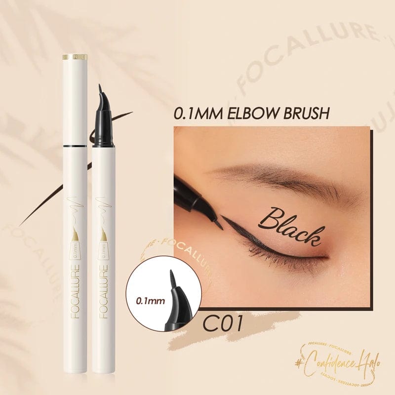 VAIRS beauty & care C01 FOCALLURE Black Liquid Eyeliner Eye Make Up Super Waterproof Long Lasting Eye Liner Easy to Wear Eyes Makeup Cosmetics Tools