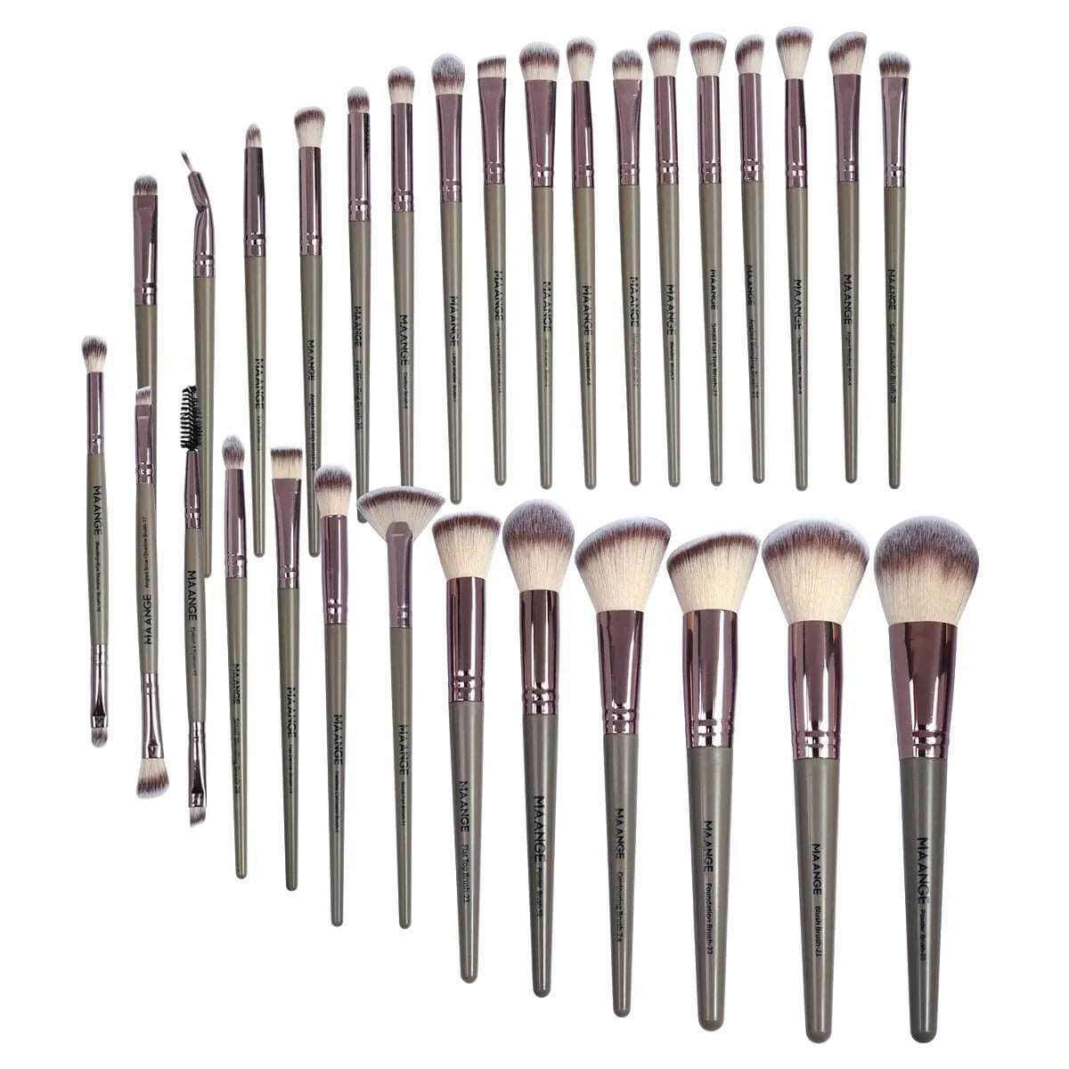 VAIRS beauty & care Champagne MAANGE 30Piece Makeup Brushes Set Professional Concealer Foundation Blush Eyeshadow Brush Synthetic Kabuki Fluffy Bristles Brush