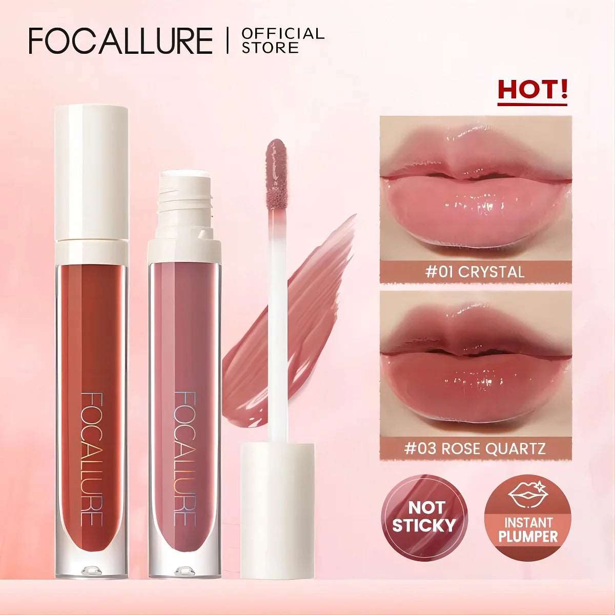 VAIRS beauty & care FOCALLURE 16 Colors Matte Liquid Lipstick Waterproof Long-lasting Moisturizing Lip Gloss Non-stick Cup Lip Tint Makeup Cosmetics