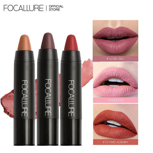 VAIRS beauty & care FOCALLURE 31 Colors Matte Lipstick Long Lasting Waterproof Sexy Lipbalm Non-Stick Lip Tint Lip Pencil Makeup Cosmetics for Women