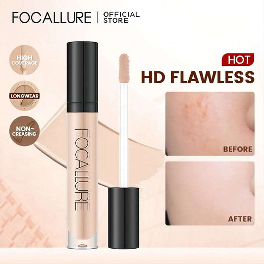 VAIRS beauty & care FOCALLURE 7 Colors Face Concealer Waterproof Full Coverage Long-lasting Moisturizing Smooth Liquid Foundation Makeup Cosmetics