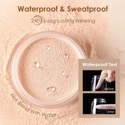 VAIRS beauty & care FOCALLURE 9 Colors Oil-control Loose Powder Waterproof Long-lasting Full Coverage Face Compact Setting Powder Makeup Cosmetics