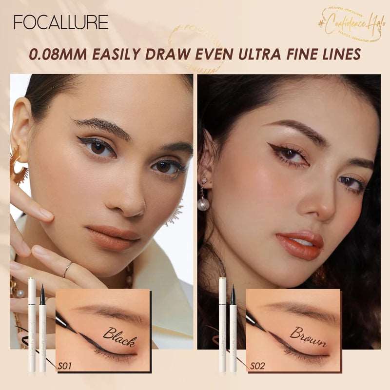 VAIRS beauty & care FOCALLURE Black Liquid Eyeliner Eye Make Up Super Waterproof Long Lasting Eye Liner Easy to Wear Eyes Makeup Cosmetics Tools