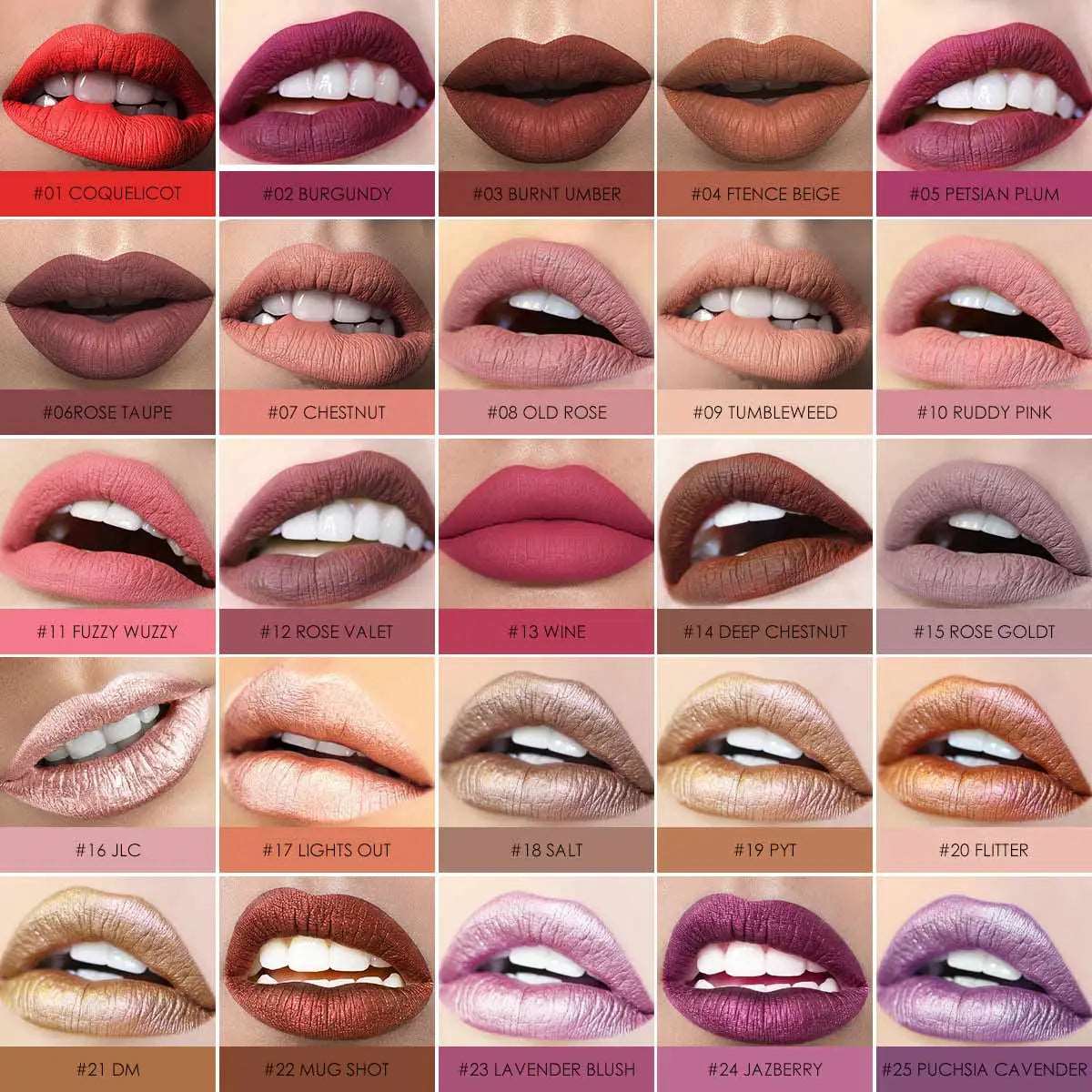 VAIRS beauty & care FOCALLURE Matte Velvet Lip Gloss Long Lasting Waterproof Nude Non-Stick Cup Liquid Lipstick Women Lips Makeup Cosmetics