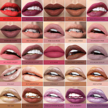 VAIRS beauty & care FOCALLURE Matte Velvet Lip Gloss Long Lasting Waterproof Nude Non-Stick Cup Liquid Lipstick Women Lips Makeup Cosmetics