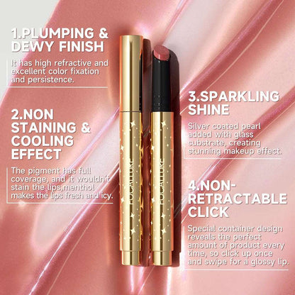 VAIRS beauty & care FOCALLURE Pearlescent Lip Gloss Stick Moisturizing Long Lasting Sexy Sparkling Lip Balm Shimmer Lipstick Pen Makeup Cosmetics