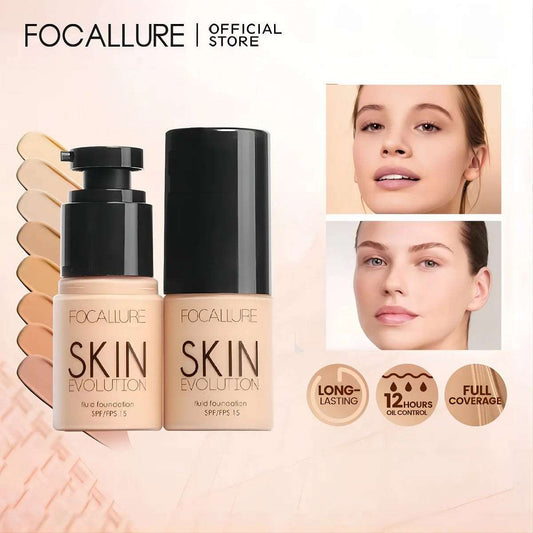 VAIRS beauty & care FOCALLURE Waterproof Matte Face Liquid Foundation Full Coverage Concealer Whitening Face Makeup Base Cream Cosmetics for Women