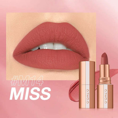 VAIRS beauty & care M14 / CHINA O.TWO.O Matte Lipstick Long Lasting Waterproof Lip Stick Smudge-free Classic Highly Pigmented Velvet Finish Lip Tint Makeup