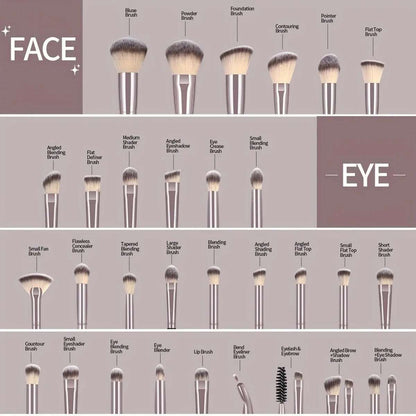 VAIRS beauty & care MAANGE 30pcs Professional Makeup Brush Set Foundation Concealers Eye Shadows Powder Blush Blending Brushes Beauty Tools with Bag