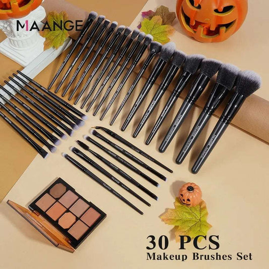 VAIRS beauty & care MAANGE 30Piece Makeup Brushes Set Professional Concealer Foundation Blush Eyeshadow Brush Synthetic Kabuki Fluffy Bristles Brush