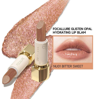 VAIRS beauty & care NU01 BITTER SWEET FOCALLURE Diamond Shiny Lipstick Moisturizing Long Lasting 13 Colors Lip Gloss Glitter Shimmer Lip Blam Lips Makeup Cosmetics