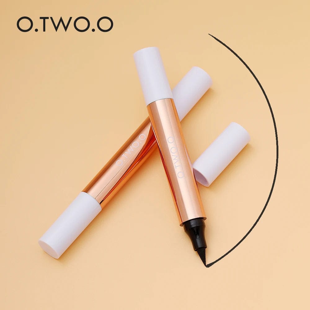 VAIRS beauty & care O.TWO.O Eyeliner Stamp Black Liquid Eyeliner Pen Waterproof Fast Dry Double-ended Eye Liner Pencil Make-up for Women Cosmetics