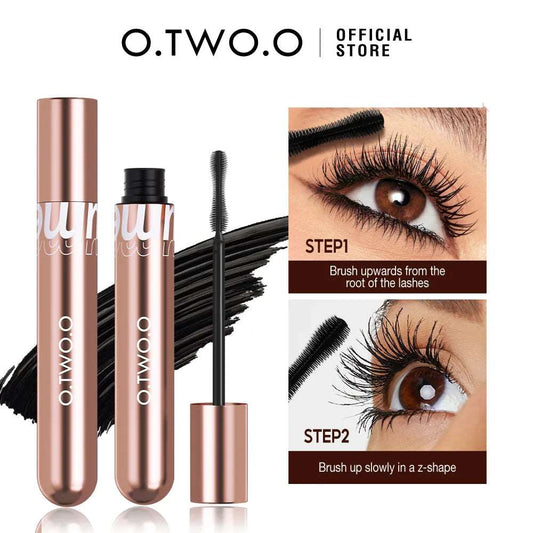 VAIRS beauty & care O.TWO.O Mascara Waterproof 4D Silk Fiber Curling Volume Lashes Thick Lengthening  Nourish Eyelash Extension High Quality Makeup