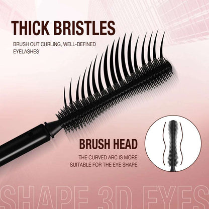 VAIRS beauty & care O.TWO.O Mascara Waterproof 4D Silk Fiber Curling Volume Lashes Thick Lengthening  Nourish Eyelash Extension High Quality Makeup